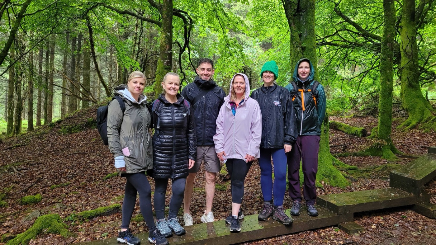 Coach Elan community day - forest hike in Ireland
